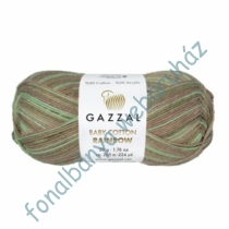   Gazzal Baby Cotton Rainbow kötőfonal - keki-zöld-drapp  # GBCR-478