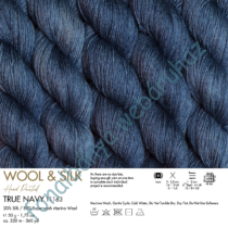 Kép 2/2 -   Gazzal Wool & Silk kézzel festett kötőfonal - True Navy # GWSilk11163