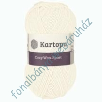  ! Kifutó termék ! Kartopu Cozy Wool Sport kötőfonal - krém  # KC025