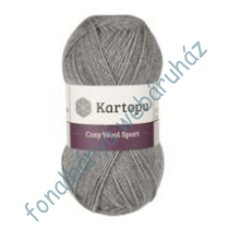  ! Kifutó termék ! Kartopu Cozy Wool Sport kötőfonal - közép szürke  # KC1001