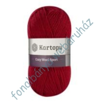  ! Kifutó termék ! Kartopu Cozy Wool Sport kötőfonal - piros  # KC420