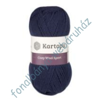  ! Kifutó termék ! Kartopu Cozy Wool Sport kötőfonal - sötétkék  # KC632
