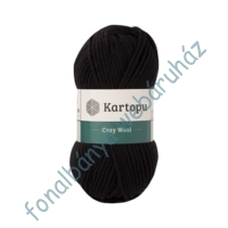  ! Kifutó termék ! Kartopu Cozy Wool Sport kötőfonal - fekete  # KC940