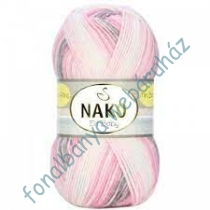   Nako Elit Baby Mini Batik kötőfonal - rózsaszín-fehér-szürke  # 32419