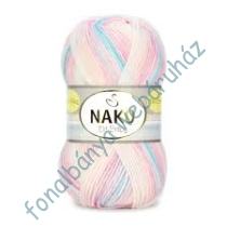   Nako Elit Baby Mini Batik kötőfonal - rózsaszín-menta-fehér  # 32431