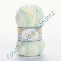   Nako Elit Baby Mini Batik kötőfonal - zöld-sárga-fehér  # 32424