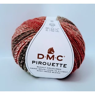   DMC Pirouette kötőfonal - barnás-drappos-pirosas  # 497