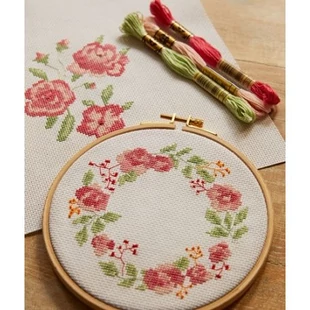   DMC keresztszemes hímző készlet Mindful Making - Rózsák - Nyugodt pillanatok - # BK1955