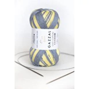   Gazzal Baby Cotton Rainbow kötőfonal - sárga-szürke  # GBCR-479