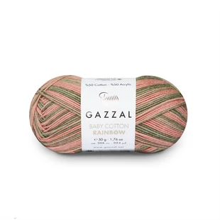   Gazzal Baby Cotton Rainbow kötőfonal - keki-lazac  # GBCR-483