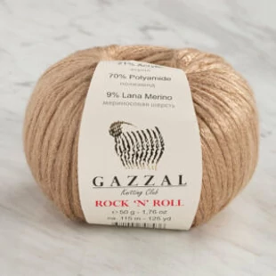   Gazzal Rock N' Roll kötőfonal - világos drapp # GR13905