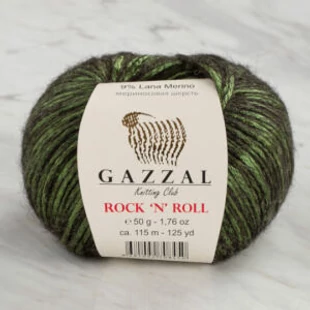   Gazzal Rock N' Roll kötőfonal - zöld # GR13910