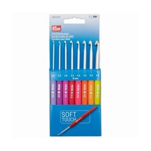   Prym 8 részes puha nyelű horgolótű garnitúra - színes  # 195970