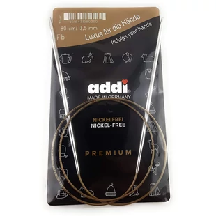   Addi fém körkötőtű Premium 80 cm-es damillal 10 mm - # A-10-80