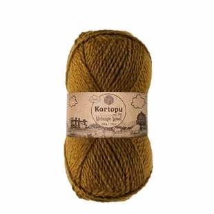   Kartopu Melange Wool kötőfonal - sötét oliva  # K4001