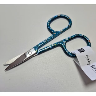   Kézimunka olló türkiz, virágos #MR4819.1.a