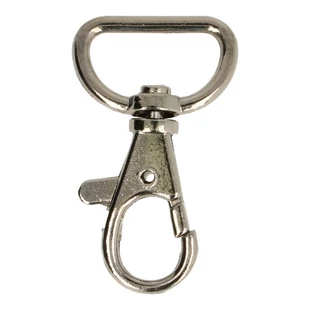   Karabíner 4,5 cm hosszú 2 cm-es félkarikával -old nickel  # KK103-ASI