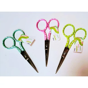   Pöttyös kézimunka olló - zöld # B4819c