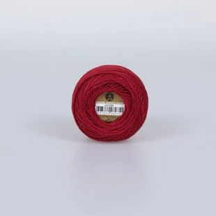    Madame Tricote perlé 8 gyöngyhímző fonal - karácsonyi piros # MTP-094