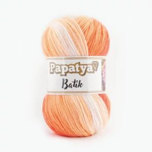   Papatya Batik kötőfonal - narancs-fehér  # 07