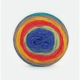   Papatya Kek Wool Cake kötőfonal - narancs-piros-kék-barna # 257