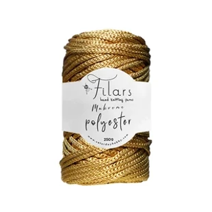   Retwisst Filars XL Polyester makramé és zsinórfonal 4 mm - arany # RT-F-XL-005