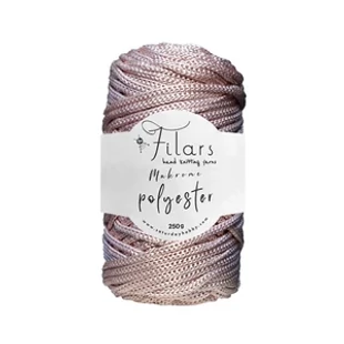   Retwisst Filars XL Polyester makramé és zsinórfonal 4 mm - púder # RT-F-XL-002