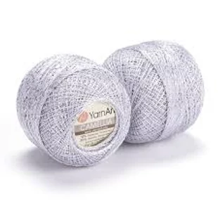   YarnArt Camellia horgolócérna 20 gr - ezüst csillogó  # YA-Camellia-1