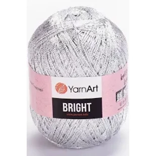   YarnArt Bright horgolócérna 90 gr - ezüst csillogó  # YA-Bright-129