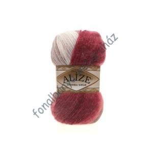   Alize Angora Gold Batik kötőfonal - piros-barna-krém  # 1984