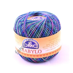   DMC Babylo 10 horgolócérna 50 gr - kék-zöld-rózsaszín  # DMC-10-4507