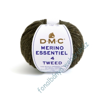   DMC Merino Essentiel 4 Tweed kötőfonal - vadász zöld  # DMC-MET-909