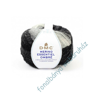 Kép 1/5 -   DMC Merino Essentiel Ombre kötőfonal - fekete-krém # DMC-MO-1000