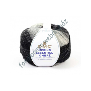   DMC Merino Essentiel Ombre kötőfonal - fekete-krém # DMC-MO-1000
