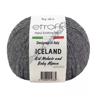   Etrofil Iceland kötőfonal, szürke - # 06091