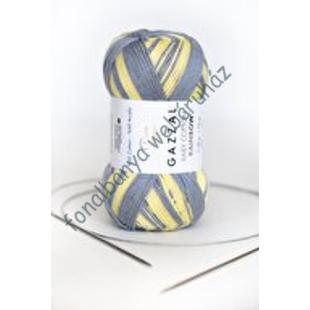   Gazzal Baby Cotton Rainbow kötőfonal - sárga-szürke  # GBCR-479