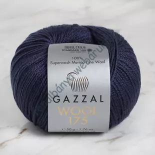 Gazzal Wool 175 Superwash Merino Fine - sötétkék # GW326