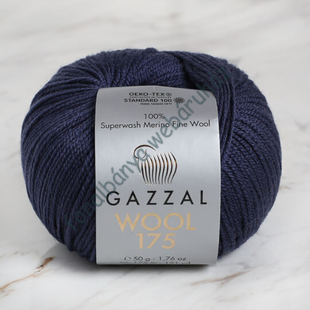Gazzal Wool 175 Superwash Merino Fine - sötétkék # GW326
