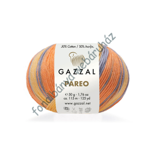 Gazzal Pareo kötőfonal - sárga-narancs-szürke  GP-10420