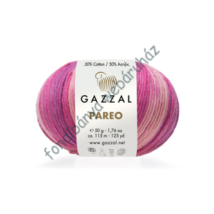 Gazzal Pareo kötőfonal - lazac-pink-lila  GP-10421