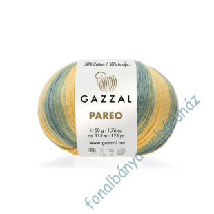 Kép 1/7 -   Gazzal Pareo kötőfonal - zöld-sárga # GP-10424