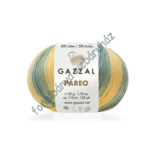   Gazzal Pareo kötőfonal - zöld-sárga # GP-10424