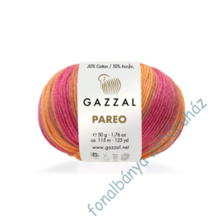Kép 1/8 -   Gazzal Pareo kötőfonal - narancs-pink-drapp # GP-10426