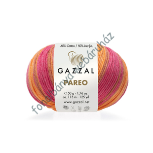   Gazzal Pareo kötőfonal - narancs-pink-drapp # GP-10426