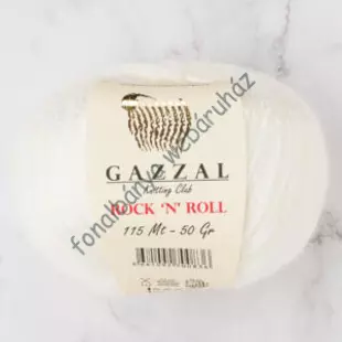   Gazzal Rock N' Roll kötőfonal - fehér # GR13733