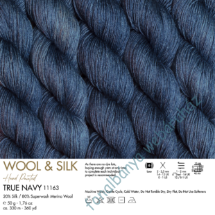 Kép 2/2 -   Gazzal Wool & Silk  - True Navy # GWSilk11163