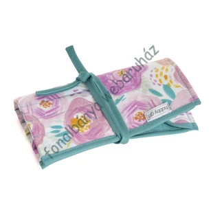 Kép 2/2 -   Mez 9 részes bambusz horgolótű készlet virágos textil tartóban - virágos  # MR4703F-00567