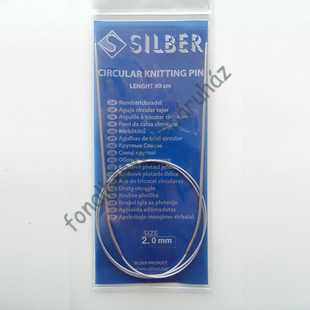   Silber körkötőtű 2 mm - 80 cm/2 mm  # Silber-2
