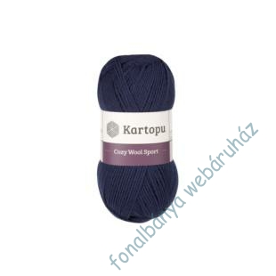   Kartopu Cozy Wool Sport kötőfonal - sötétkék  # KC632