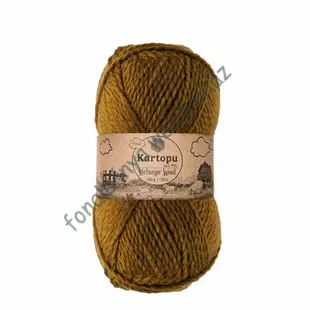   Kartopu Melange Wool kötőfonal - sötét oliva  # K4001